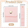 4-Pocket PU Leather Jewelry Rolls with Golden Tone Metal Snap Buttons ABAG-WH0048-69C-2