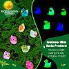 48Pcs 8 Colors Transparent Resin Pendants Colorful Night Glow Duck Pendant Creative Jewelry Accessories JX860A-3
