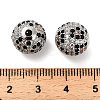 Brass Micro Pave Cubic Zirconia Beads KK-L229-024P-3