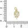 Brass with Emerald Rhinestone Charms RB-CBA6830-09G-3