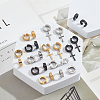 24Pcs 12 Style 204 Stainless Steel Clip-on Earrings EJEW-AN0003-44-5