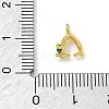 Brass Micro Pave Cubic Zirconia Ice Pick and Pinch Bails X-KK-G557-44G-3
