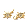 Rack Plating Eco-Friendly Brass Micro Pave Cubic Zirconia Pendants KK-A177-09G-3