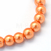 Baking Painted Pearlized Glass Pearl Round Bead Strands X-HY-Q003-10mm-36-2