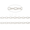 Rhodium Plated 925 Sterling Silver Cable Chains STER-F052-14P-2