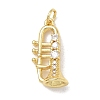Brass Micro Pave Clear Cubic Zirconia Pendants KK-D289-01G-11-1