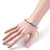 Round Shell Pearl & Polymer Clay Heishi Beaded Bracelet for Women BJEW-TA00047-3