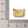 Rack Plating Brass Micro Pave Cubic Zirconia Pendants KK-U027-12-04G-3