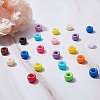 121.5G 15 Colors Opaque Acrylic European Beads SACR-SZ0001-09-5