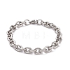 304 Stainless Steel Chunky Cable Chains Bracelet for Men Women BJEW-G618-04P-B03-1