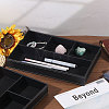 2Pcs Desktop 4-Grid PU Leather Organizer Display Storage Trays CON-CA0001-036B-5