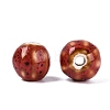 Vintage Porcelain Corrugated Beads PORC-N013-11O-2