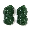 Spray Painted Imitation Jade Glass Beads GLAA-Z007-01G-1