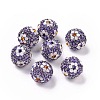 Polymer Clay Rhinestone Beads RB-L029-03C-1