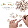 100Pcs Unfinished Wood Piece Decorations WOOD-CJ0001-58-6