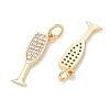 SHEGRACE Brass Clear Cubic Zirconia Charms XGRQ3P578-631G-2