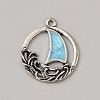 Ocean Theme Alloy Enamel Pendants ENAM-CJC0022-14E-AS-1