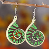 Wood Dangle Earrings FS-WG2DA7D-02-1