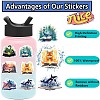 50Pcs Magic Book Theme PVC Plastic Sticker PW-WGA7961-01-2