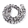 Electroplate Transparent Glass Beads Strands X-EGLA-N022-04A-D02-2