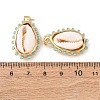 Natural Cowrie Shell Pendants KK-C143-40A-G-3