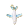 Alloy with Sky Blue Enamel Pendants AL-CBA25EB-01-1