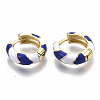 Brass Huggie Hoop Earrings EJEW-S209-04B-3