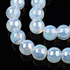 Electroplate Transparent Glass Beads Strands GLAA-T032-T6mm-AB14-2