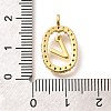 Brass Micro Pave Cubic Zirconia Pendants ZIRC-P123-01G-V02-3