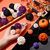 32Pcs 12 Styles Wicker Rattan Balls AJEW-SC0004-27-3