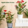 Leaf-Shaped Iron Plant Trellis AJEW-G074-03C-4