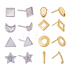 304 Stainless Steel Stud Earring Components STAS-PH0004-09-1