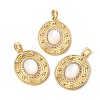 Natural White Shell Pendants KK-Z149-16G-1