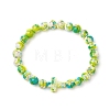 Round Synthetic Turquoise Beaded Stretch Bracelets for Womenm Men BJEW-JB11548-01-2