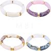  DIY Imitation Gemstone Curved Tube Bracelet Making Kit DIY-NB0007-30-4