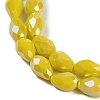 Opaque Solid Color Electroplate Glass Beads Strands LS-EGLA-N013-P6mm-B06-3