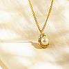 Stylish Stainless Steel Faux Pearl Pendant Necklace for Women's Daily Wear LB7662-1