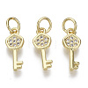 Brass Micro Pave Cubic Zirconia Charms ZIRC-S067-025-NF-2