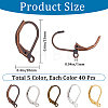 200Pcs 5 Colors Brass Leverback Earring Findings KK-SP0001-01-2