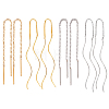 4 Pairs 4 Style Titanium Steel Chain Tassel Ear Threads EJEW-AN0002-91-1