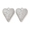 Brass Micro Pave Clear Cubic Zirconia Pendants KK-S388-01P-03-1