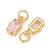Brass Pave Cubic Zirconia Charms KK-K340-50G-05-2