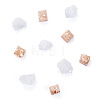 10Pcs 2 Colors Electroplated Raw Rough Natural Druzy Agate Beads G-TA0003-19-3