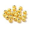 8mm Golden Color Brass Round Spacer Textured Beads X-EC225-G-3