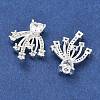 Brass Micro Pave Clear Cubic Zirconia Pendants KK-B172-05S-2