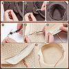 6Pcs 3 Styles Flat Leather Cord Hat Chains HJEW-UN00128-4