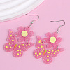 Easter Acrylic Glitter Powder Dangle Earrings FS-WG58748-16-1