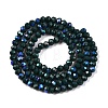 Electroplate Opaque Solid Color Glass Beads Strands LS-EGLA-A044-P3mm-L12-3