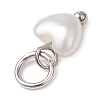 ABS Imitation Pearl Charms PALLOY-JF03222-01-4