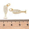 SHEGRACE Brass Clear Cubic Zirconia Charms XGRQ3P578-631G-3